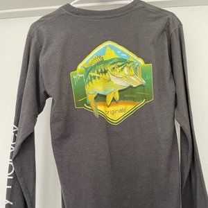 Guy Harvey Long-Sleeve Pocket Logo Shirt Size Small
